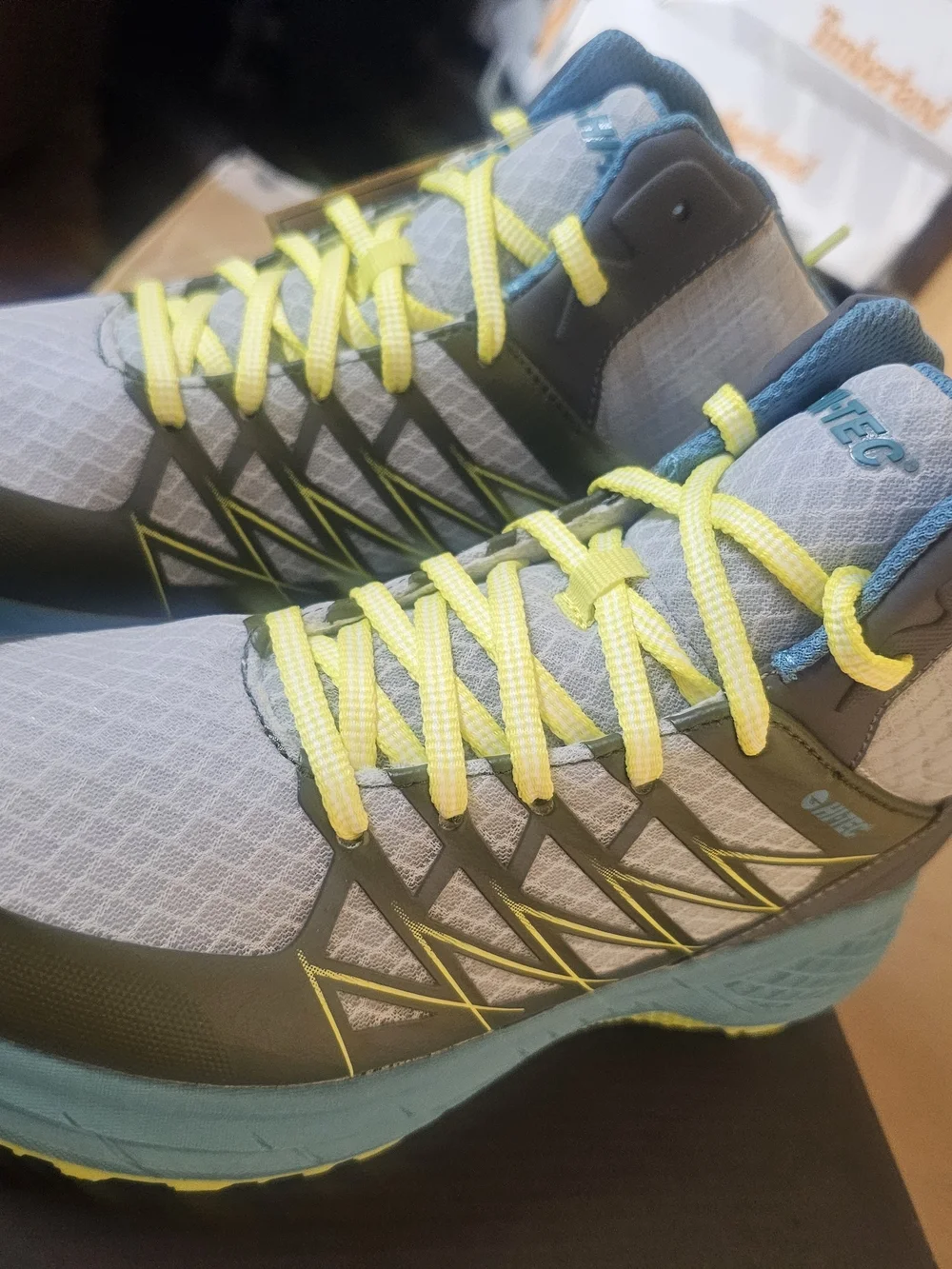 Hi-Tec Men’s Gray & Yellow Trail Hiking/construction /snow Boots